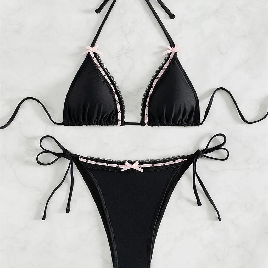Lace Bow Bikini Set