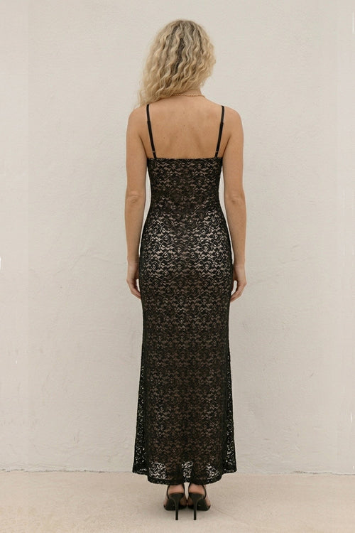 Lace Low Cut Pack Hip Cami Dress