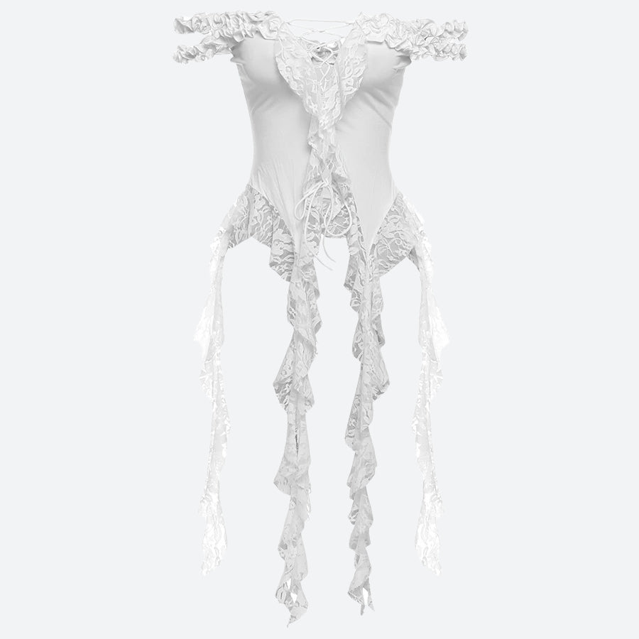 Lace Ruffled Top
