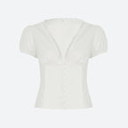 Lace Trim Button Up Shirt