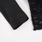 Lace Waist One Shoulder Top