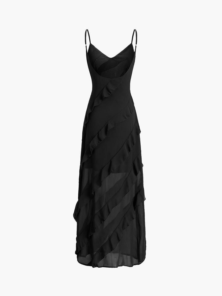 Ivonne Chic Dress with Ruffles Silhouette Collection