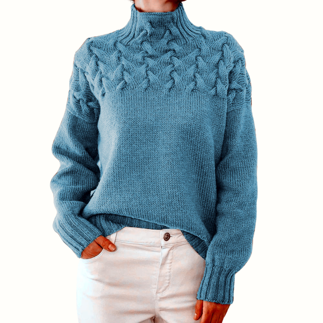 | Knitted Turtleneck in Warm Color