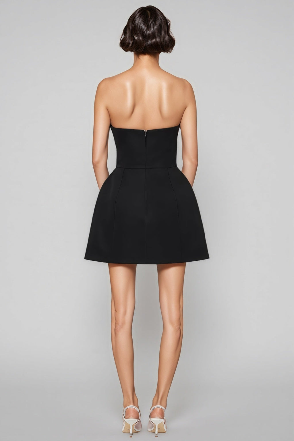 Fennl Black Floral Bustier Mini Dress