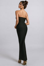 Zephil Strapless Crystal Bandage Maxi Dress