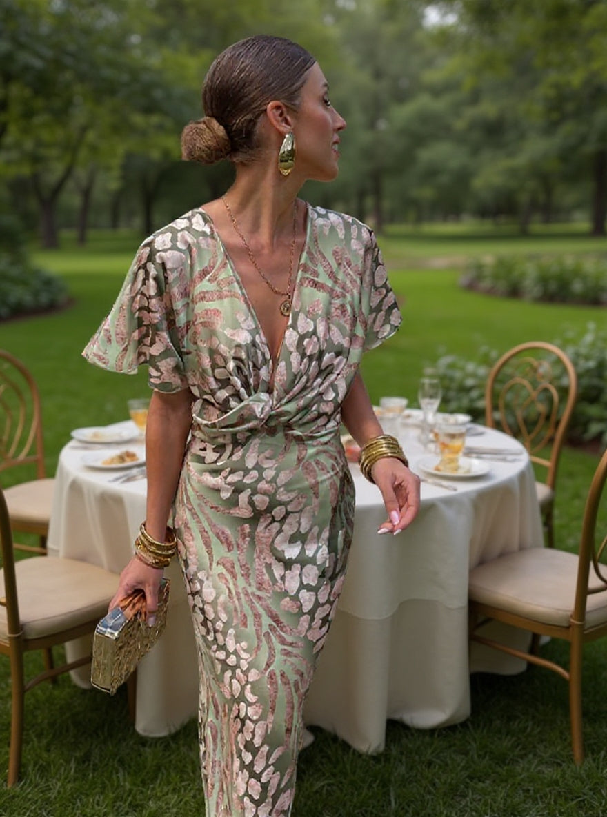 Sylvia | Copper Midi Dress
