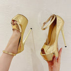 Sleek  Sexy Peep Toe Extreme High Heel Wedding Banquet High Heel