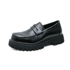 Heightening British Style Tassels Thick-Soled Business Leather Loafers