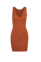 Low Cut Button Down Tank Dress