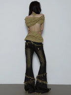 Low Rise Flare Jeans