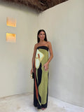 Logan Boutique Women's Floral Strapless Summer Maxi Dress Collection