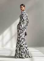 | Black and White Wrap Dress