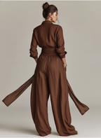 Sabrina | Woven Long Sleeve Jumpsuit
