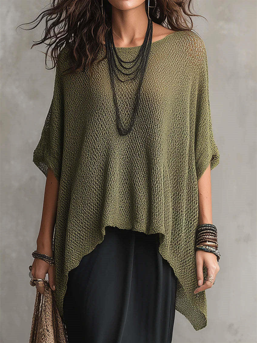 Casual Solid Color Chiffon Shirt