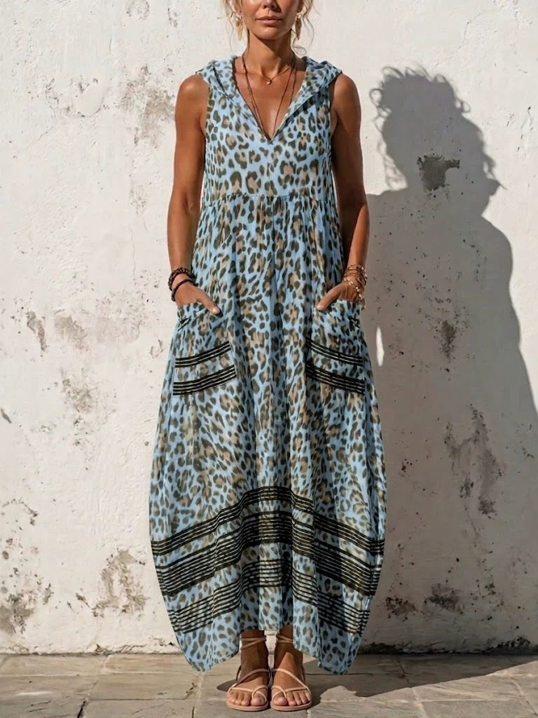 Leopard Print Midi Dress