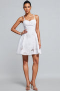Alice Sweetheart Neckline Embroidery Mini Dress