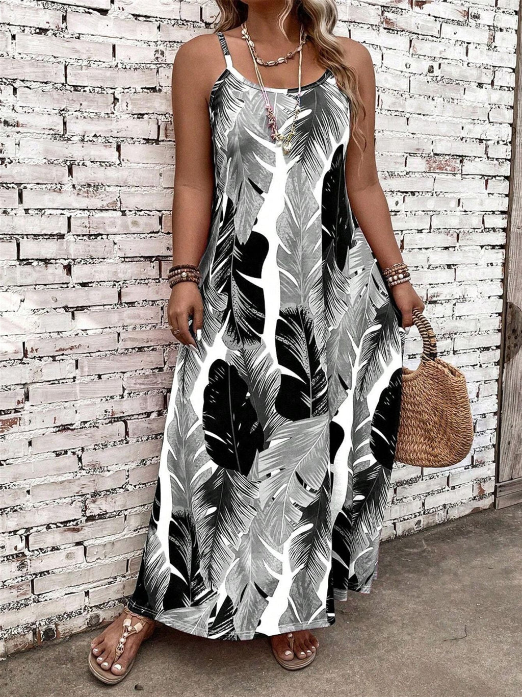 Women's Printed Midi Dress