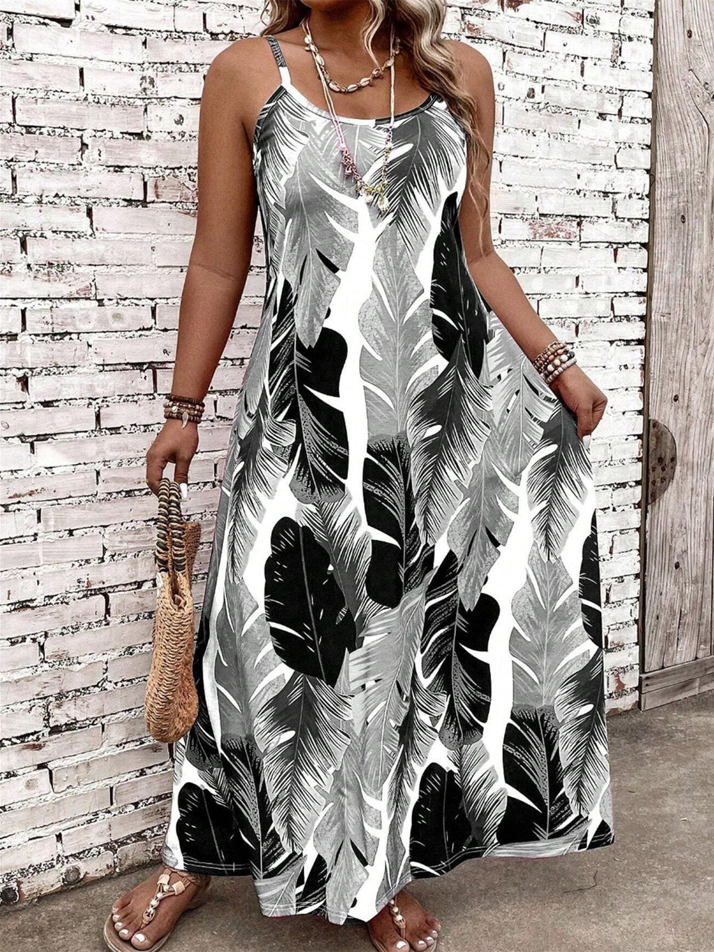 Women's Printed Midi Dress
