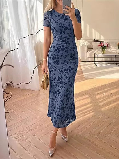 Women's Floral Print Midi Dress