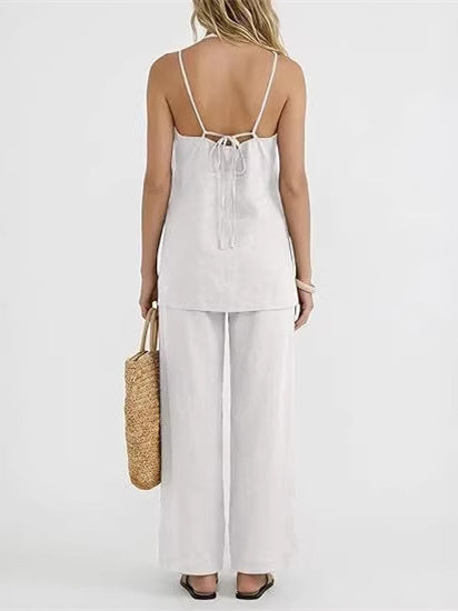 Waist-cinching Belt Solid Color Suit