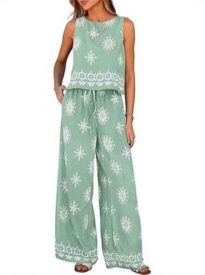Floral Print Casual Suit