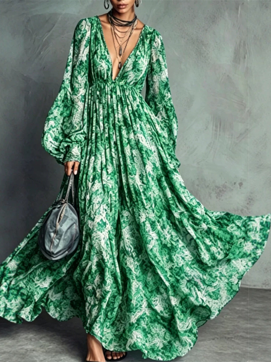 Floral Print Long Dress