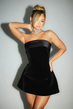 Yara Minimalist Mini Dress Elevated Occasion Wear