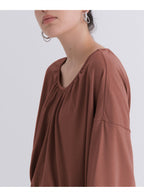 Loose-fitting Casual Cotton Short-sleeved Cover-up With Slightly Sheer Mesh Fabric