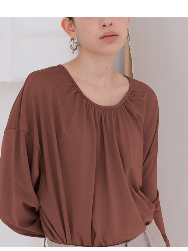 Loose-fitting Casual Cotton Short-sleeved Cover-up With Slightly Sheer Mesh Fabric