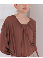 Loose-fitting Casual Cotton Short-sleeved Cover-up With Slightly Sheer Mesh Fabric