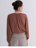 Loose-fitting Casual Cotton Short-sleeved Cover-up With Slightly Sheer Mesh Fabric