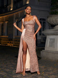 Marcy Sequin Split Maxi Dress