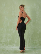 Margaux Embellished Cutout Maxi Dress In Orange