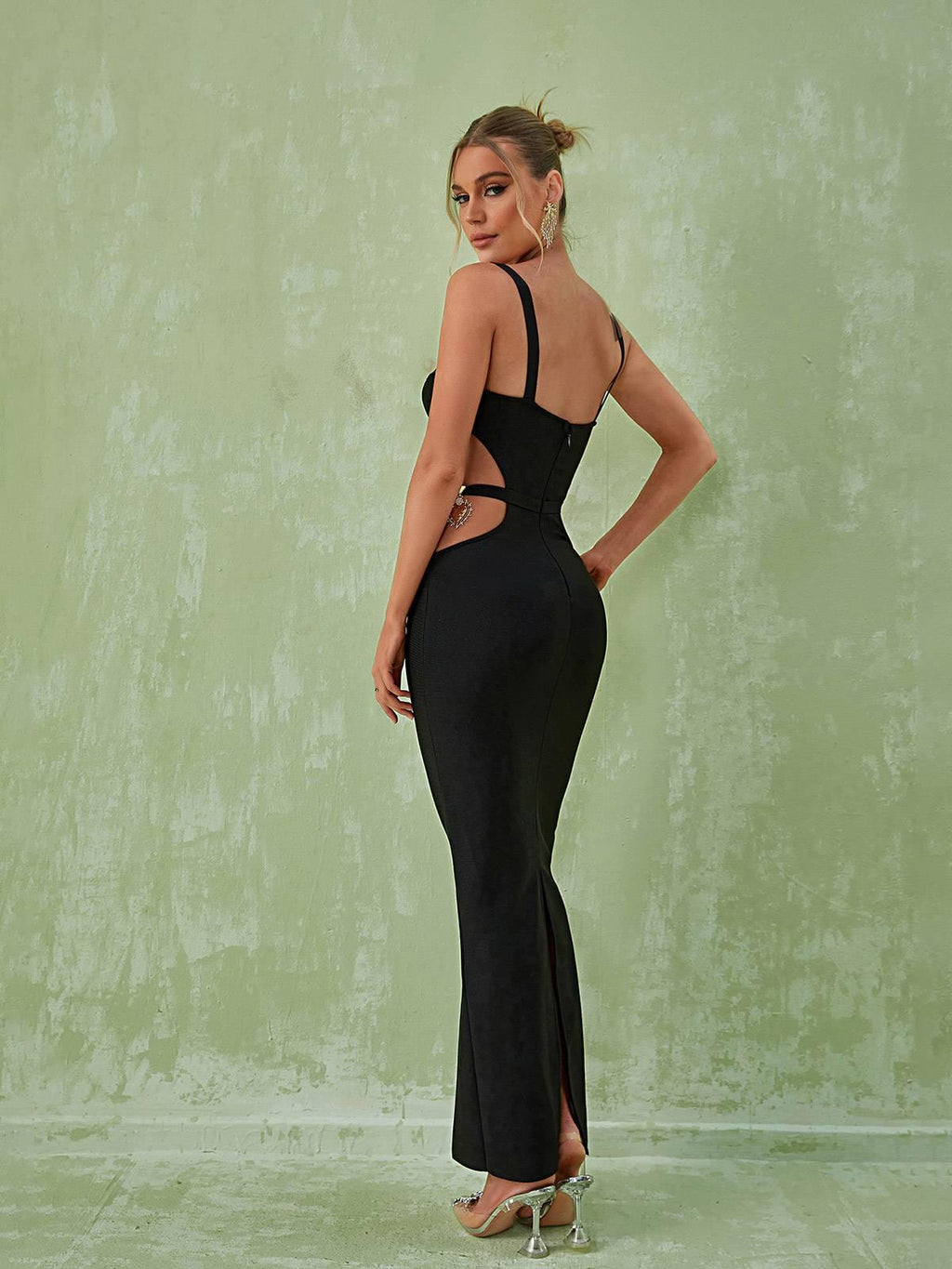 Margaux Embellished Cutout Maxi Dress In Black