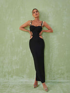 Margaux Embellished Cutout Maxi Dress In Black