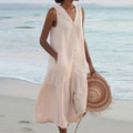 Kaitlyn Minimalist Women's Linen Dress Everyday Luxe Edit