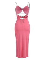 Mariposa Spaghetti Cutout Midi Dress