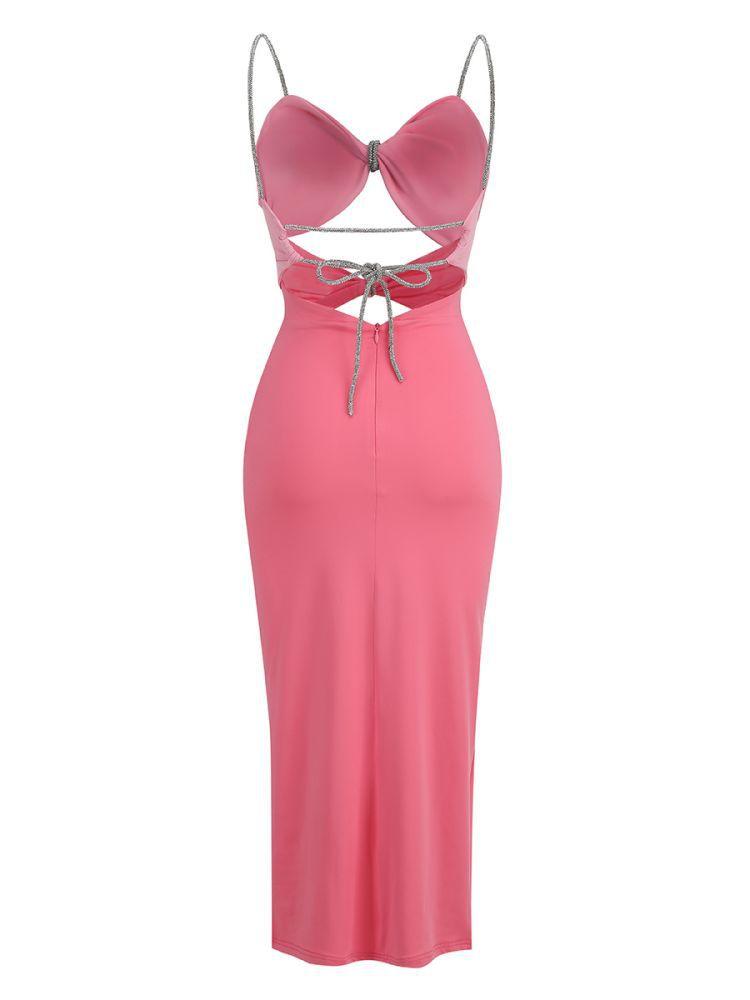 Mariposa Spaghetti Cutout Midi Dress