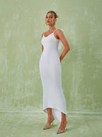 Marzia Backless Maxi Dress In White