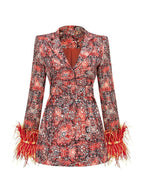 May Long Sleeve Floral Blazer Dress