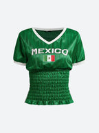 Mexico Ruched Jersey Top
