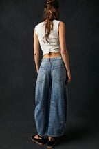 Mid-Rise Baggy Ballon Jeans