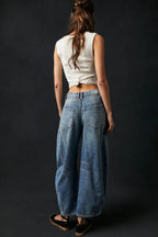 Mid-Rise Baggy Ballon Jeans