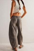 Mid-Rise Baggy Ballon Jeans