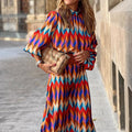 Mónica Minimalist Formal Printed Midi Dress Designer Edit