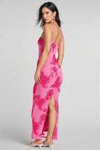 Cedrp Pink Embroidered Sleeveless Maxi Dress