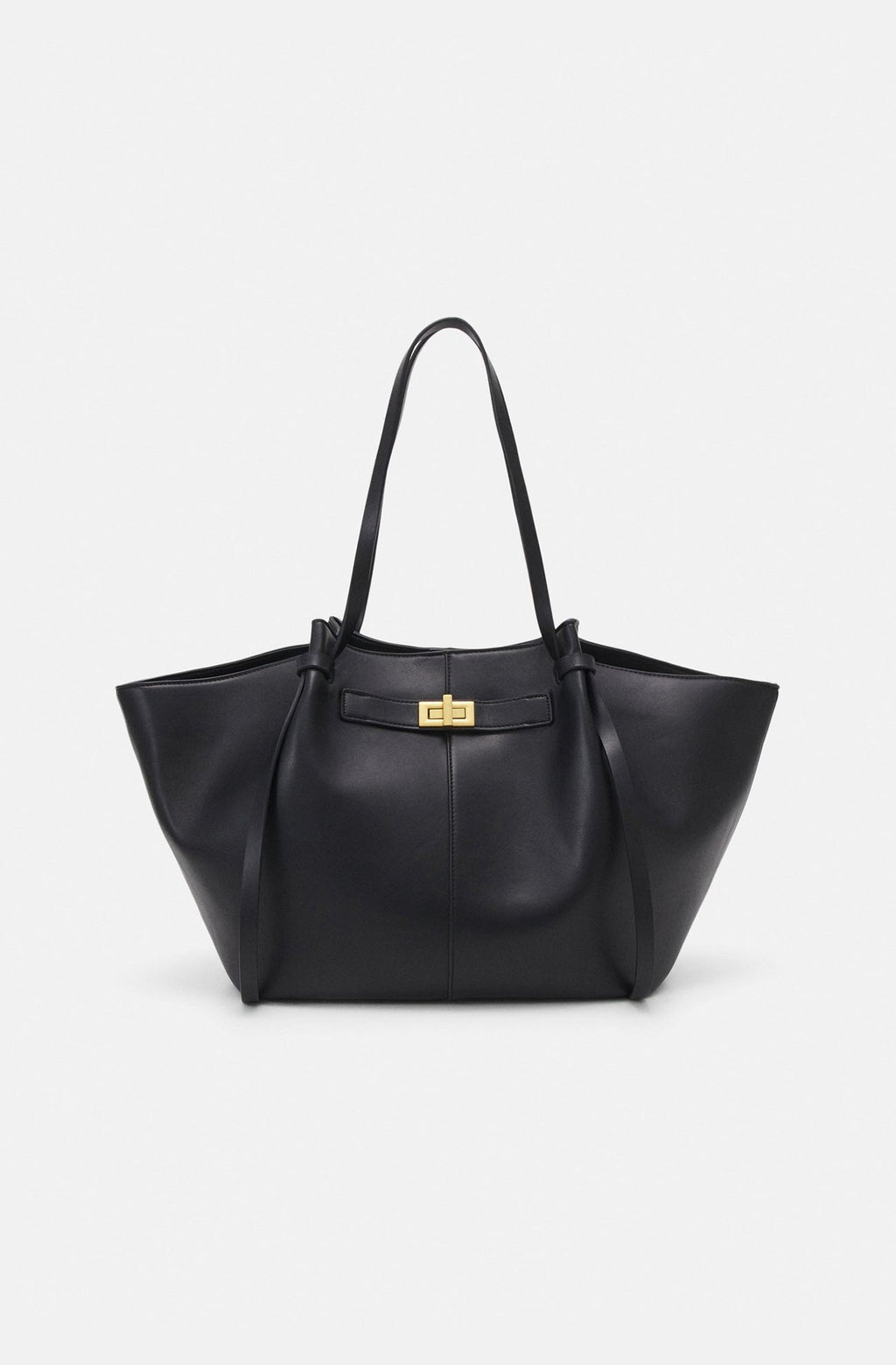 Minimalist Bat-shaped Leather Tote Bag