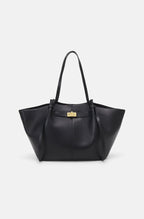 Minimalist Bat-shaped Leather Tote Bag