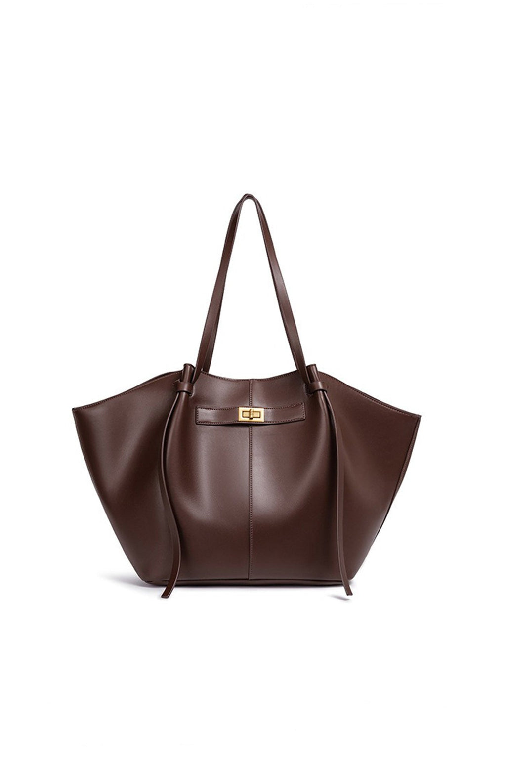 Minimalist Bat-shaped Leather Tote Bag