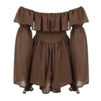 Mocha Brown Mini Dress